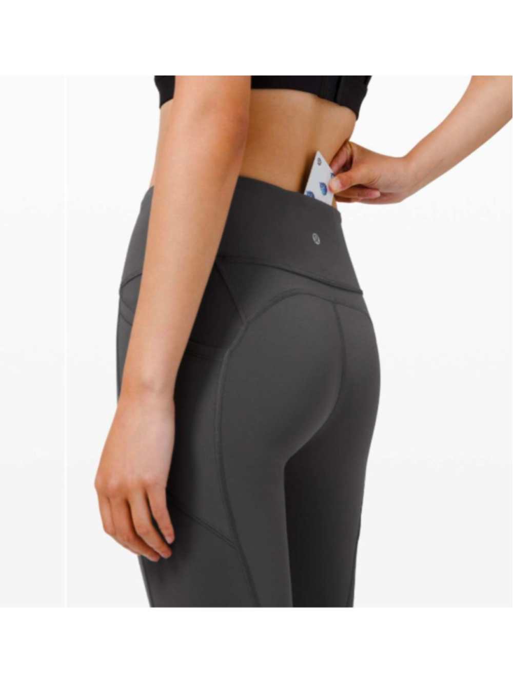Lululemon All The Right Places Black 26" Pant 7/8 Leggings with Side Pockets 6